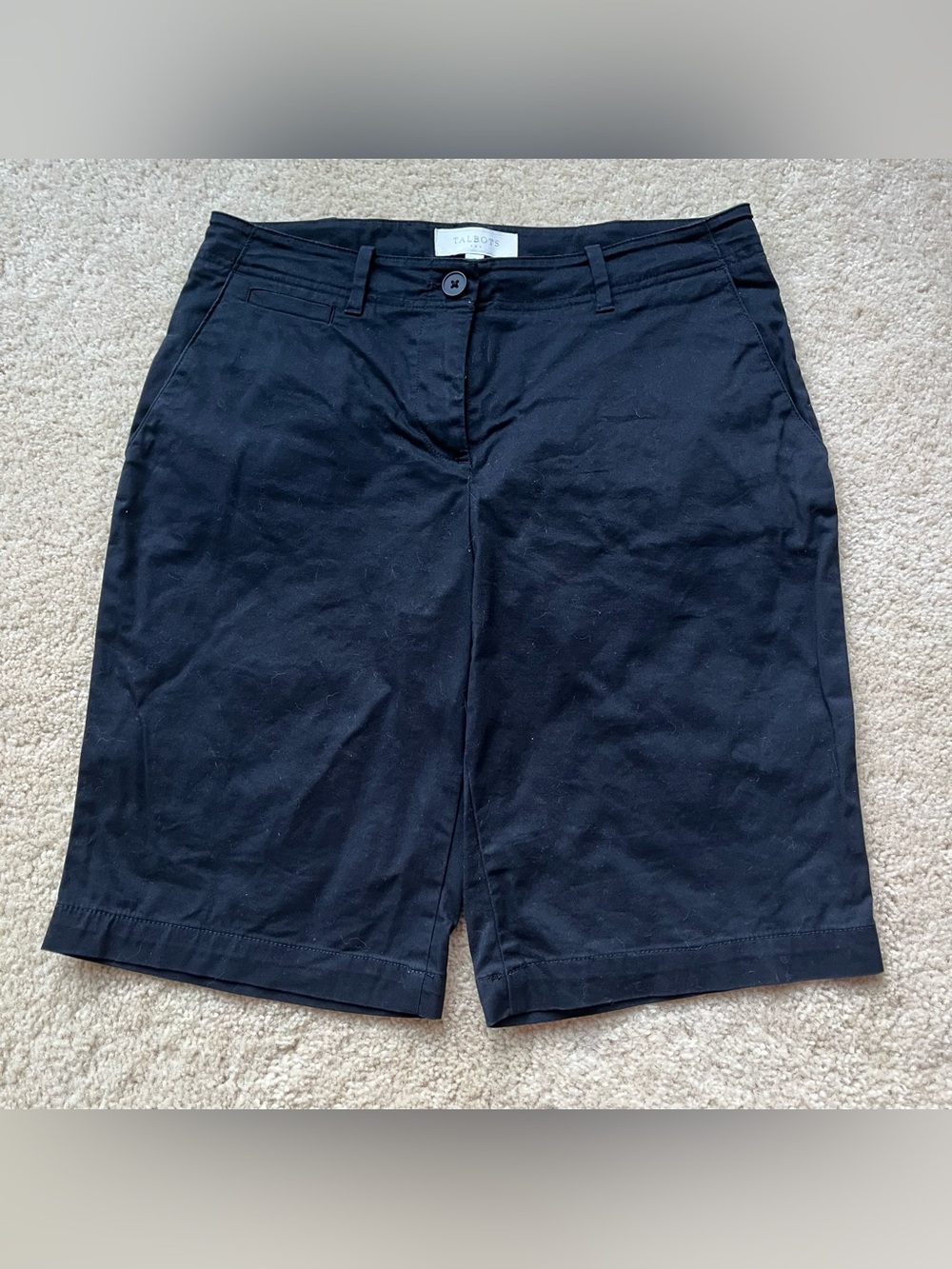 ⭐️ Talbots Women’s Black Bermuda Chino Shorts - Size 4 - VGUC - Stretch